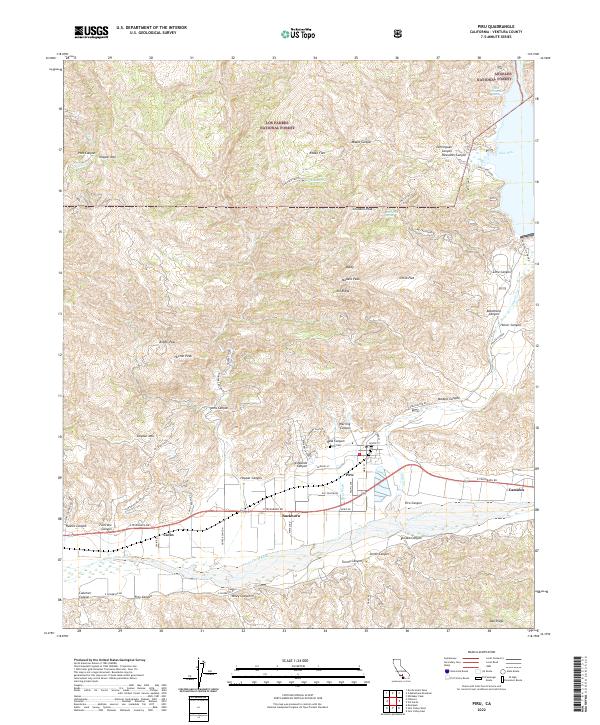 Piru, CA — USGS 7.5-minute topo (2022)