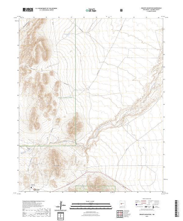 Granite Mountain, NM — USGS 7.5-minute topo (2023)