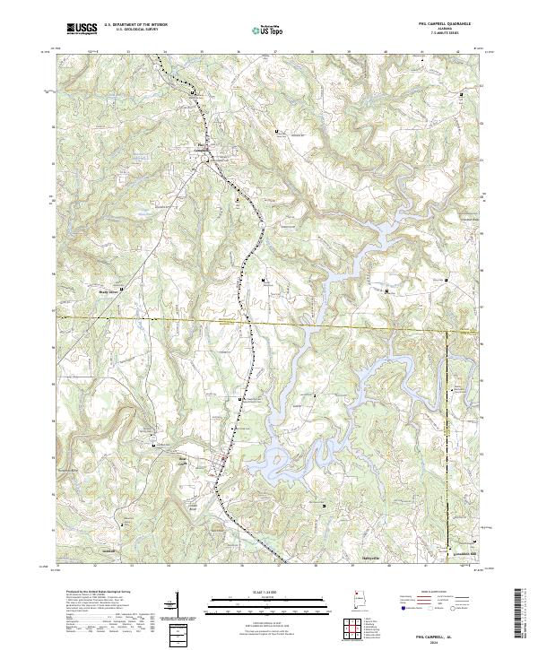 Phil Campbell, AL — USGS 7.5-minute topo (2024)