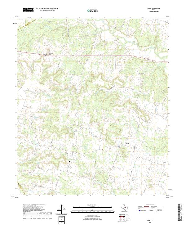 Pearl, TX — USGS 7.5-minute topo (2022)
