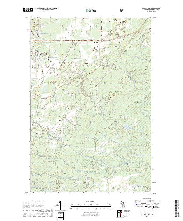 Sullivan Creek, MI — USGS 7.5-minute topo (2023)