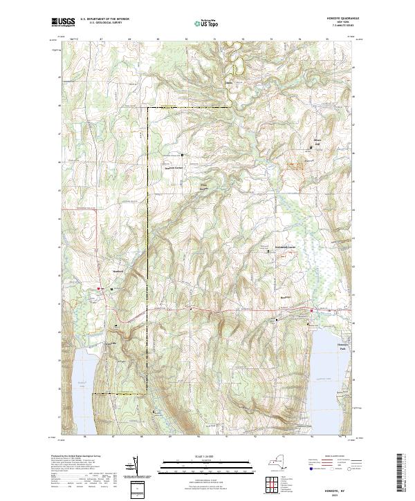 Honeoye, NY — USGS 7.5-minute topo (2023)