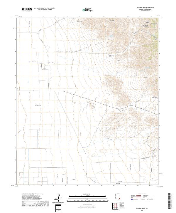 Simmons Peak, AZ — USGS 7.5-minute topo (2021)
