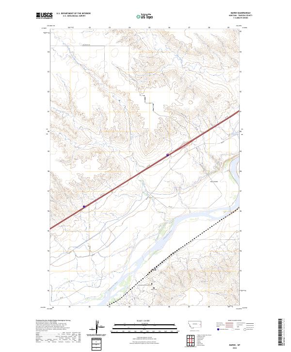 Marsh, MT — USGS 7.5-minute topo (2024)