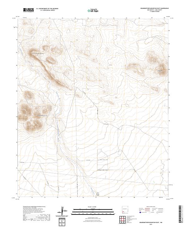 Grandmother Mountain East, NM — USGS 7.5-minute topo (2023)