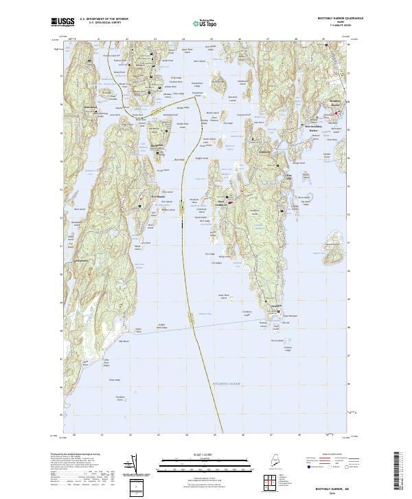 Boothbay Harbor, ME — USGS 7.5-minute topo (2024)