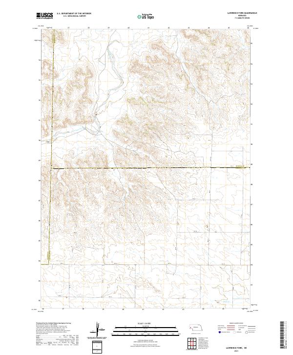 Lawrence Fork, NE — USGS 7.5-minute topo (2021)