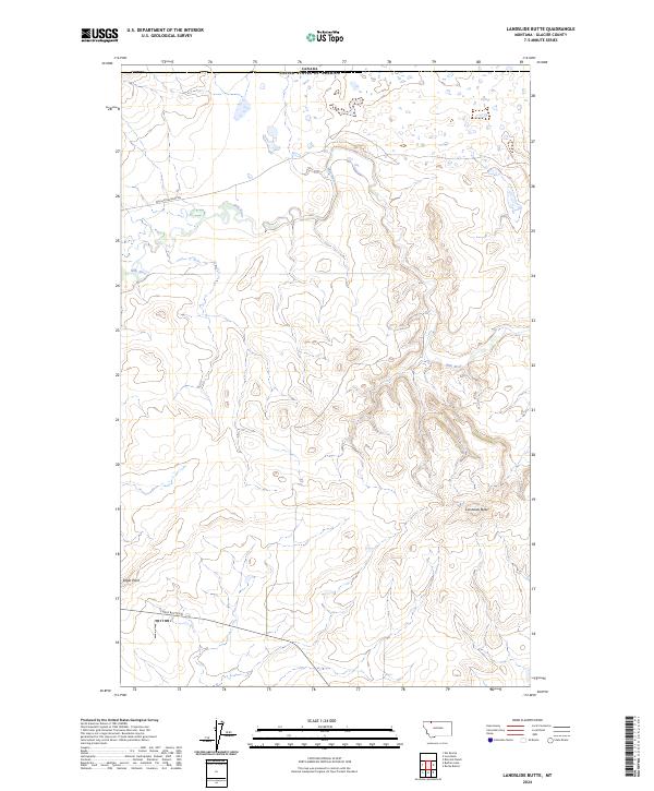 Landslide Butte, MT — USGS 7.5-minute topo (2024)