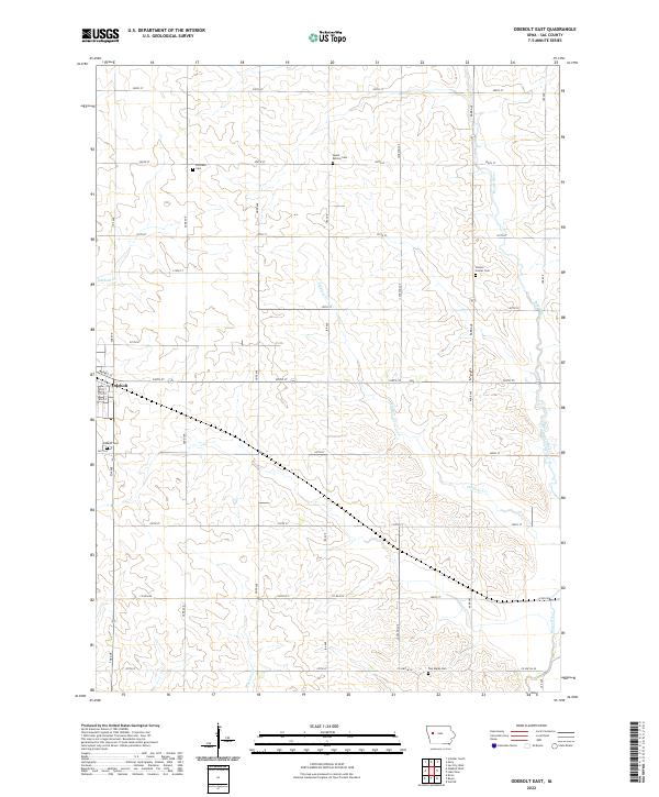 Odebolt East, IA — USGS 7.5-minute topo (2022)