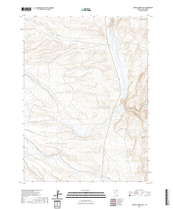 Mahala Creek East, NV — USGS 7.5-minute topo (2021)