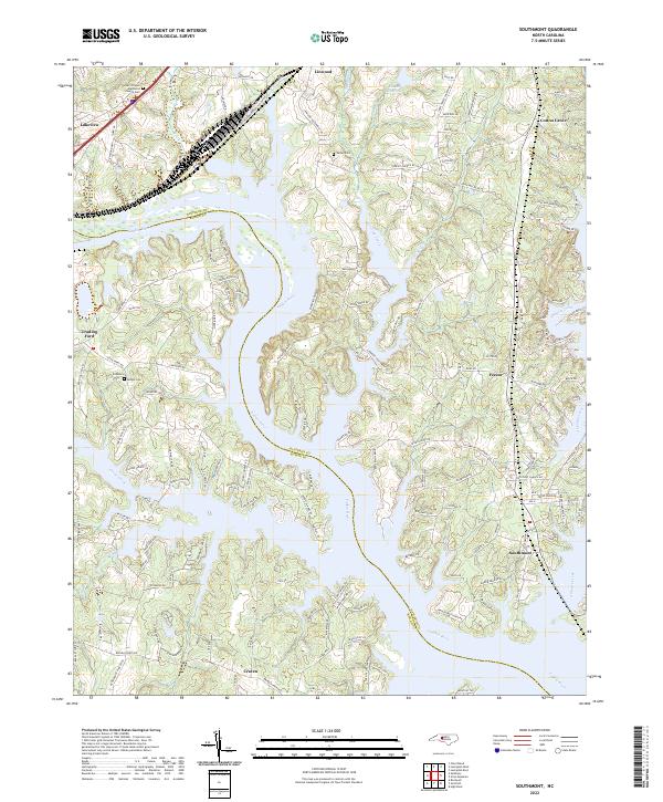 Southmont, NC — USGS 7.5-minute topo (2022)