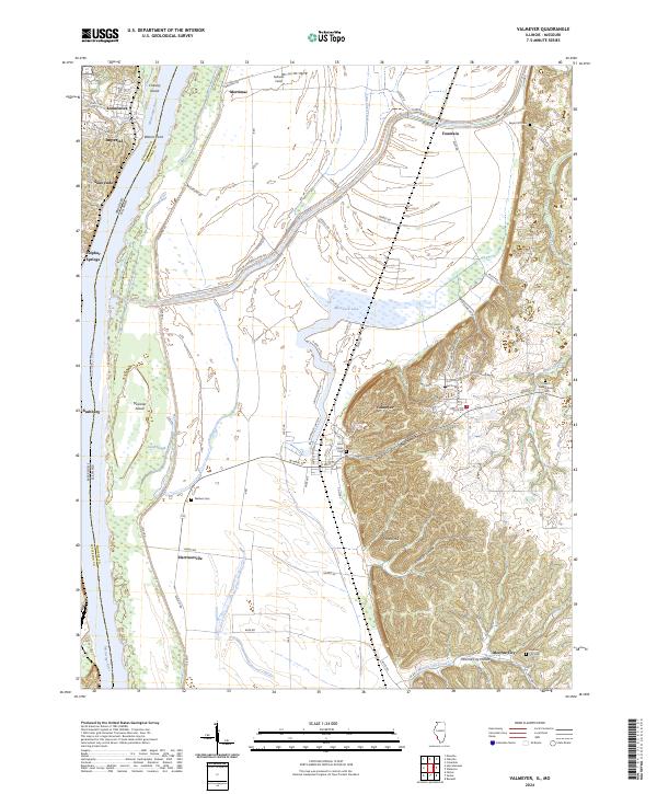 Valmeyer, IL-MO — USGS 7.5-minute topo (2024)