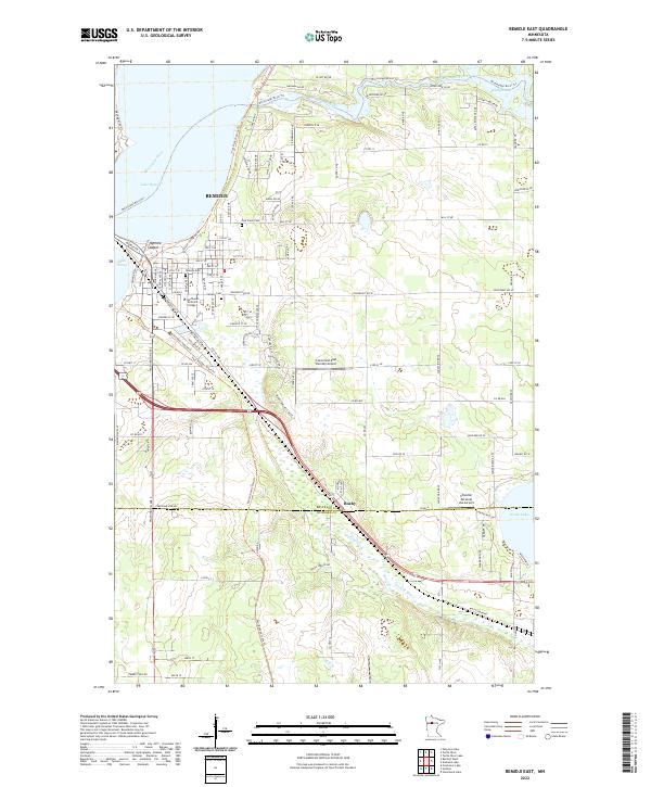 Bemidji East, MN — USGS 7.5-minute topo (2022)