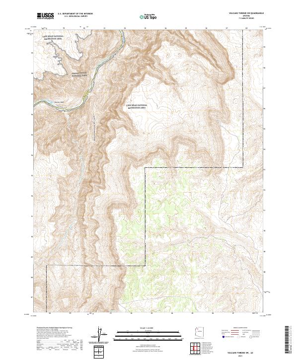 Vulcans Throne SW, AZ — USGS 7.5-minute topo (2021)