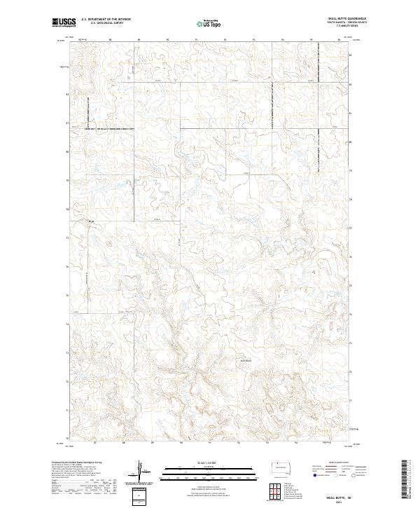 Skull Butte, SD — USGS 7.5-minute topo (2021)