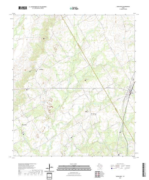 Kosse West, TX — USGS 7.5-minute topo (2022)