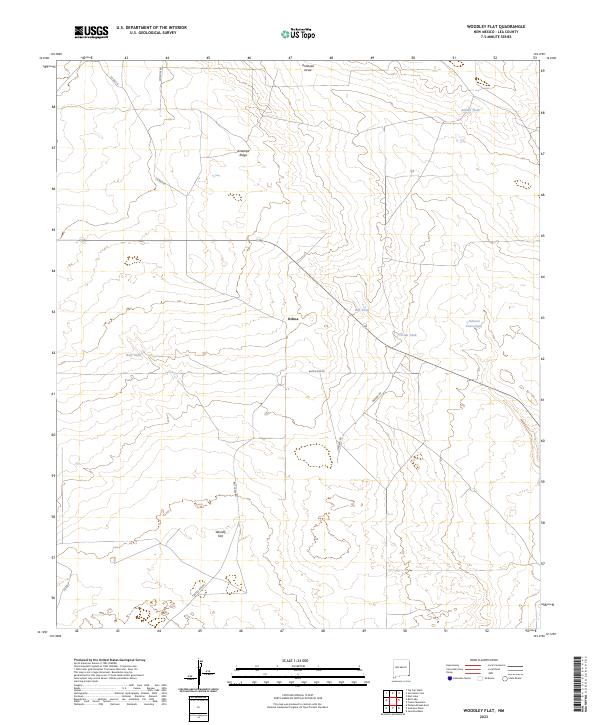 Woodley Flat, NM — USGS 7.5-minute topo (2023)