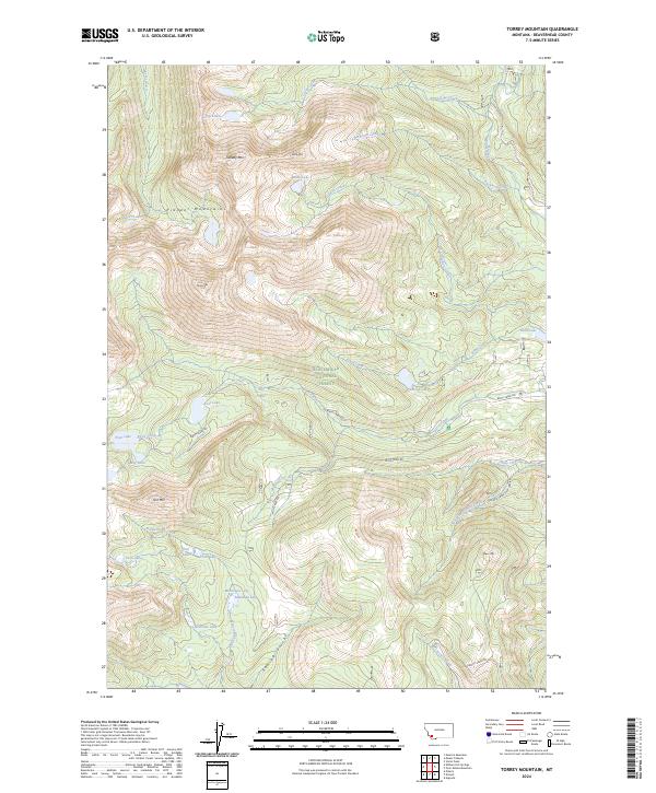 Torrey Mountain, MT — USGS 7.5-minute topo (2024)