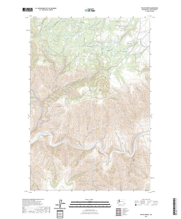 Fields Spring, WA — USGS 7.5-minute topo (2023)