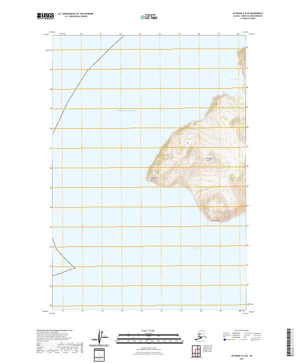 Afognak A-5 SE, AK — USGS 7.5-minute topo (2021)