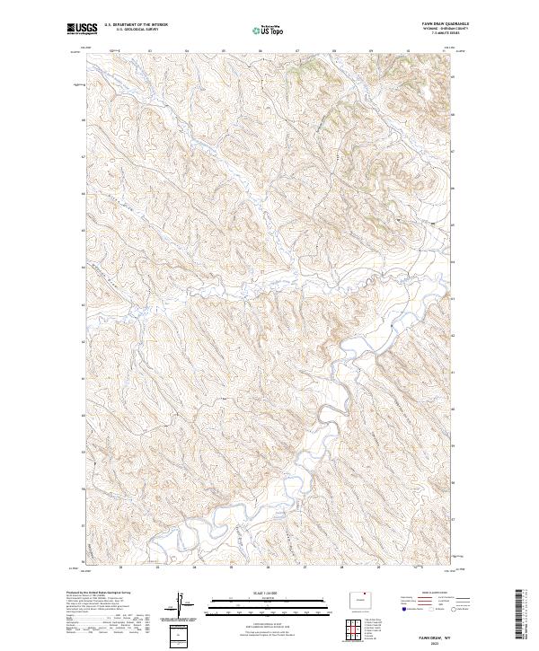 Fawn Draw, WY — USGS 7.5-minute topo (2023)