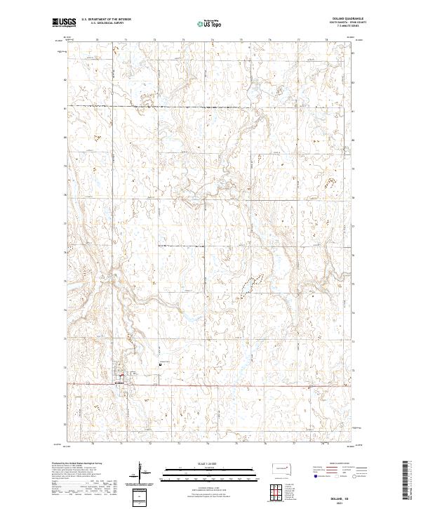 Doland, SD — USGS 7.5-minute topo (2021)