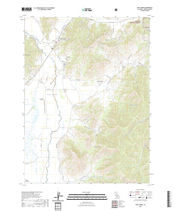 Fort Jones, CA — USGS 7.5-minute topo (2021)