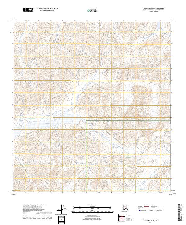Talkeetna C-6 SW, AK — USGS 7.5-minute topo (2024)