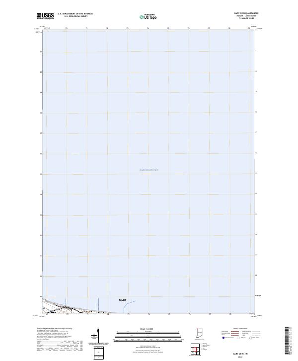 Gary OE N, IN — USGS 7.5-minute topo (2022)