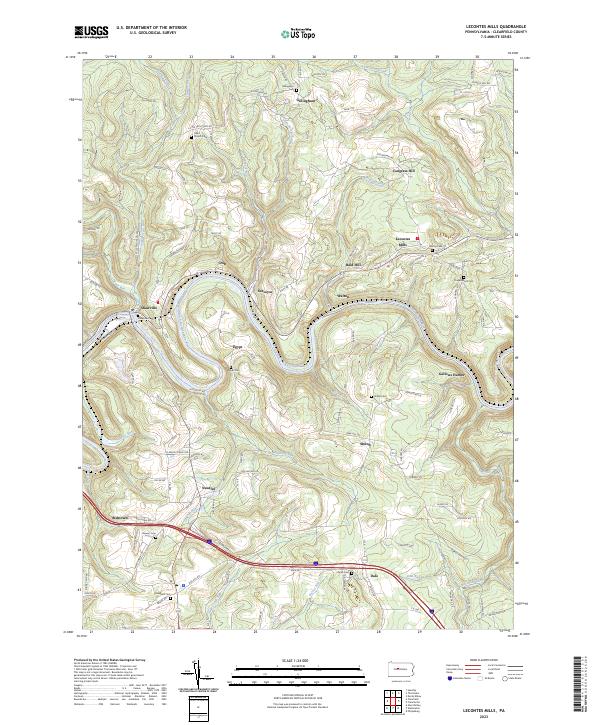 Lecontes Mills, PA — USGS 7.5-minute topo (2023)
