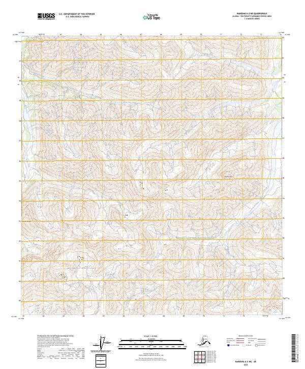 Nabesna A-2 NE, AK — USGS 7.5-minute topo (2023)