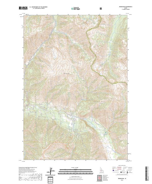 Grandjean, ID — USGS 7.5-minute topo (2024)