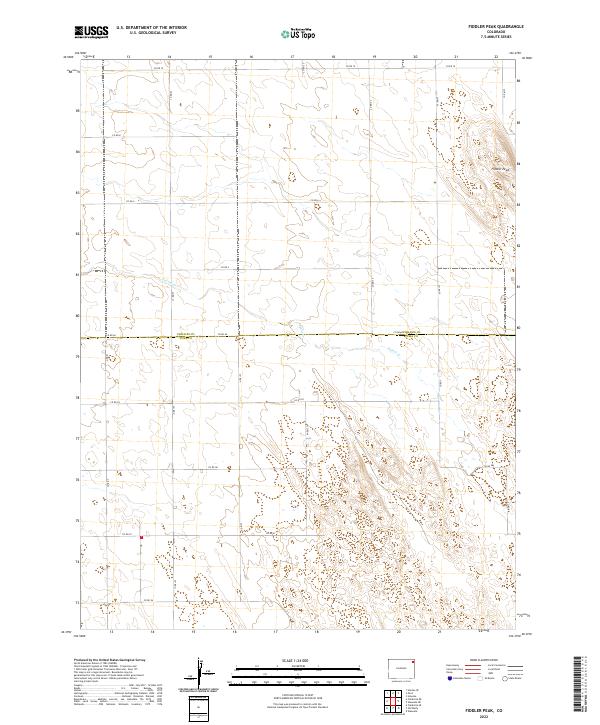 Fiddler Peak, CO — USGS 7.5-minute topo (2022)