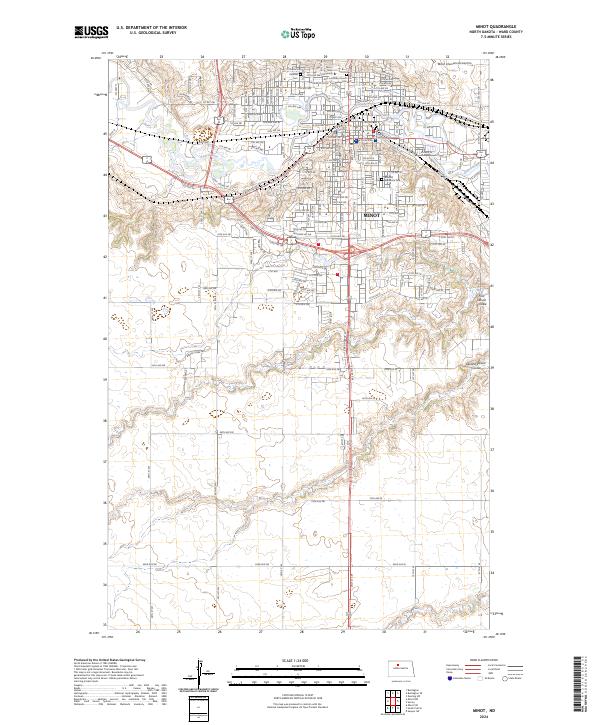 Minot, ND — USGS 7.5-minute topo (2024)