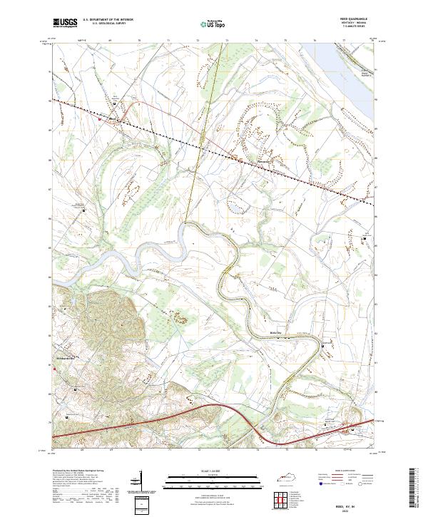 Reed, KY-IN — USGS 7.5-minute topo (2022)
