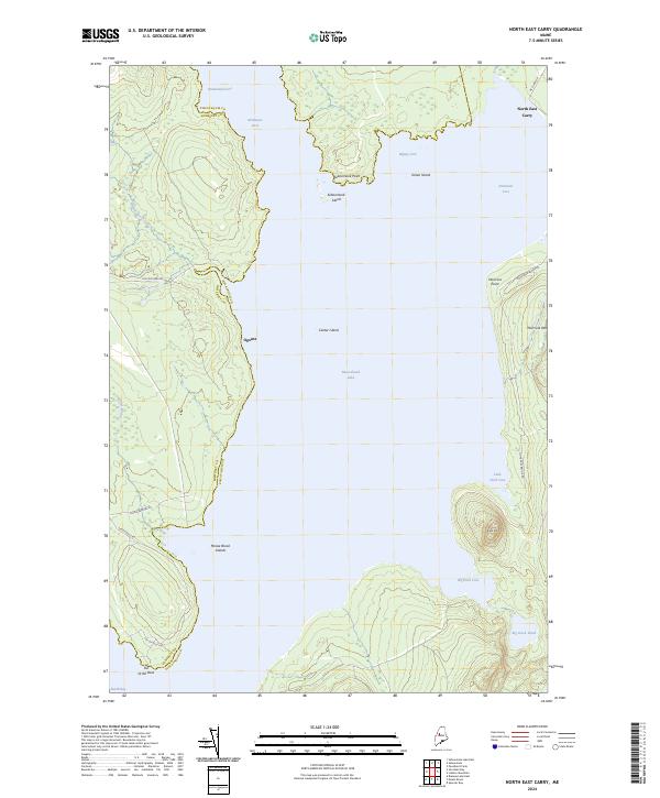 North East Carry, ME — USGS 7.5-minute topo (2024)