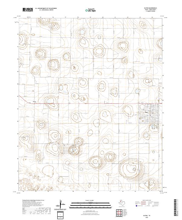 Olton, TX — USGS 7.5-minute topo (2022)