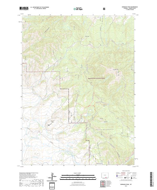 Kennaday Peak, WY — USGS 7.5-minute topo (2021)