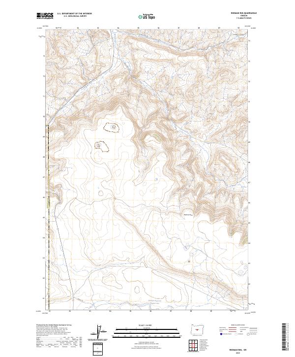 Rodman Rim, OR — USGS 7.5-minute topo (2023)