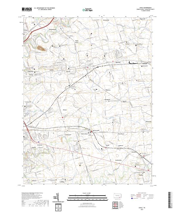Leola, PA — USGS 7.5-minute topo (2023)