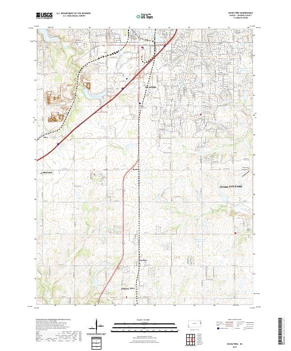 Ocheltree, KS — USGS 7.5-minute topo (2022)