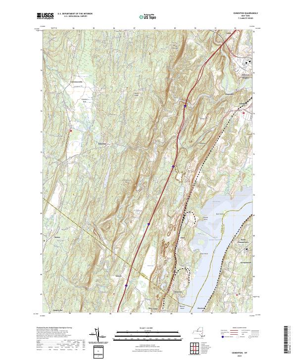 Cementon, NY — USGS 7.5-minute topo (2023)