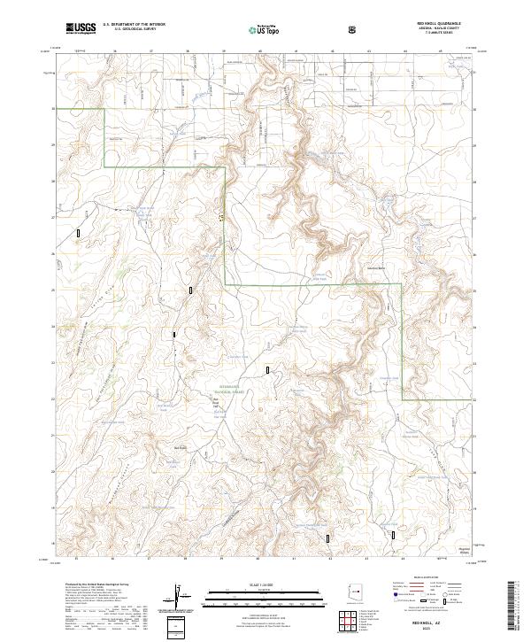 Red Knoll, AZ — USGS 7.5-minute topo (2023)