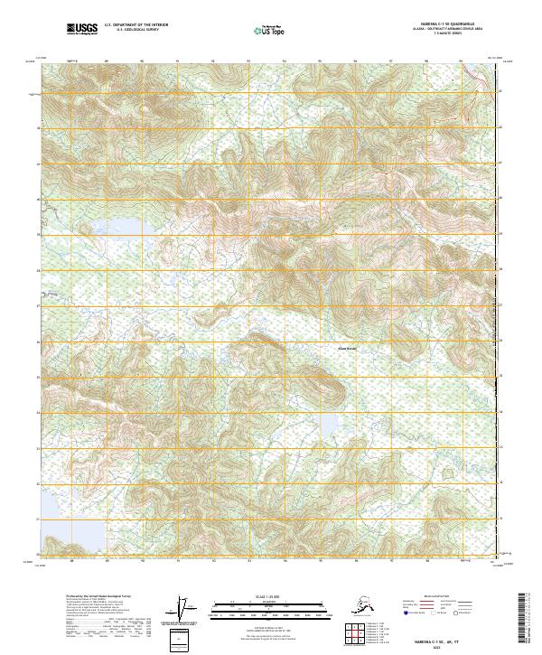 Nabesna C-1 SE, AK-YT — USGS 7.5-minute topo (2023)
