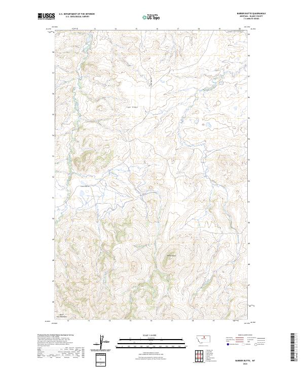 Barber Butte, MT — USGS 7.5-minute topo (2024)