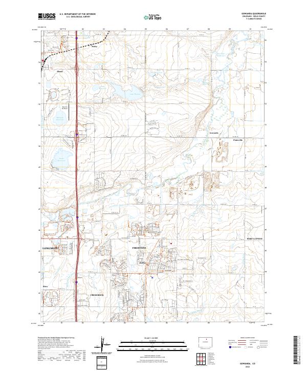 Gowanda, CO — USGS 7.5-minute topo (2022)