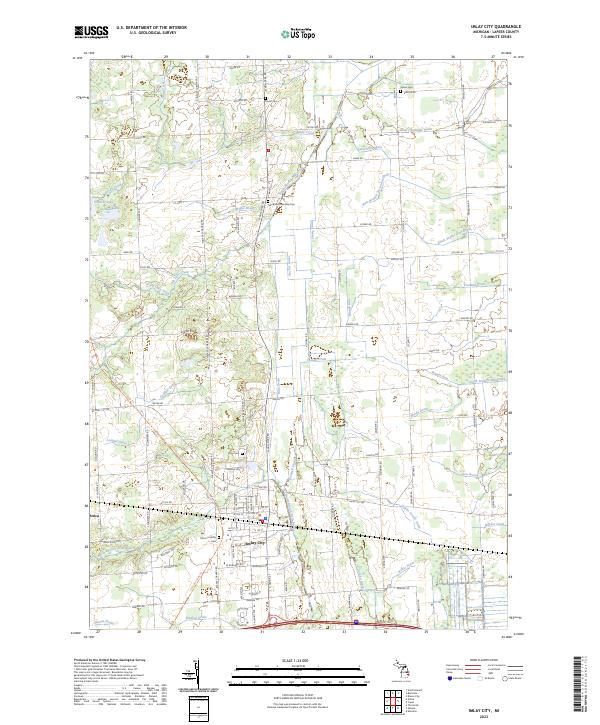 Imlay City, MI — USGS 7.5-minute topo (2023)