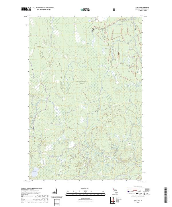 Cup Lake, MI — USGS 7.5-minute topo (2023)