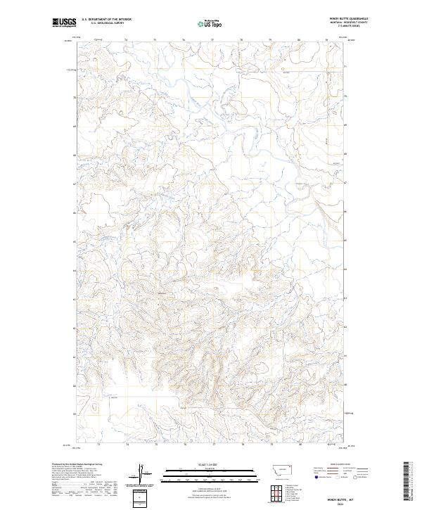 Windy Butte, MT — USGS 7.5-minute topo (2024)