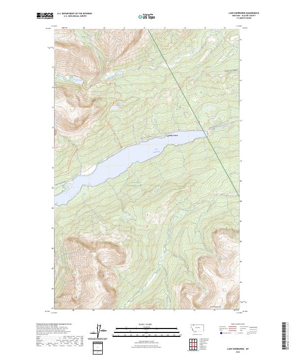 Lake Sherburne, MT — USGS 7.5-minute topo (2024)